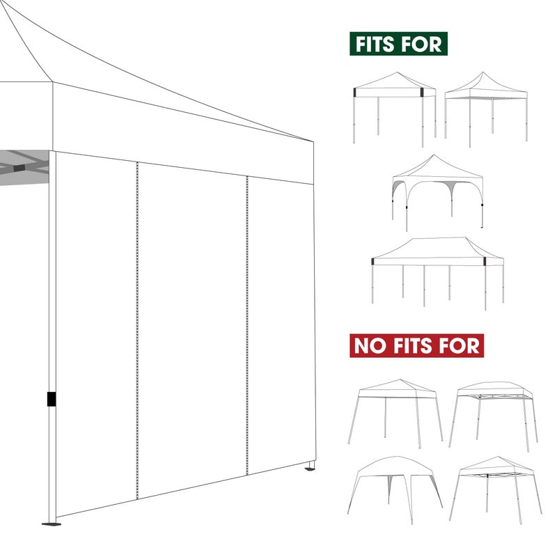 COOSHADE Instant Canopy SunWall 10x10 Canopy SideWall for Pop up Canopy Tent, 1 Pack Door Wall Only, Navy Blue - Image 5